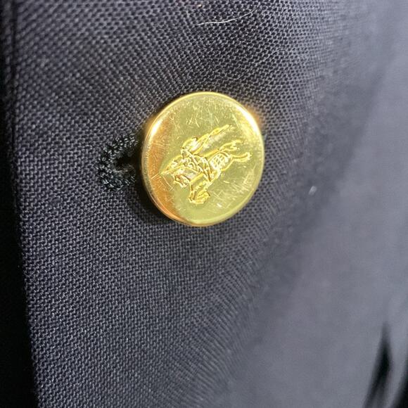 Burberrys’ Men’s Suit Coat Navy With Good Buttons Size 44L - Picture 2 of 9